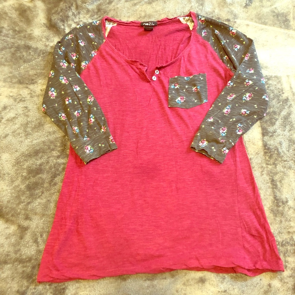 V-Neck Button Shirt